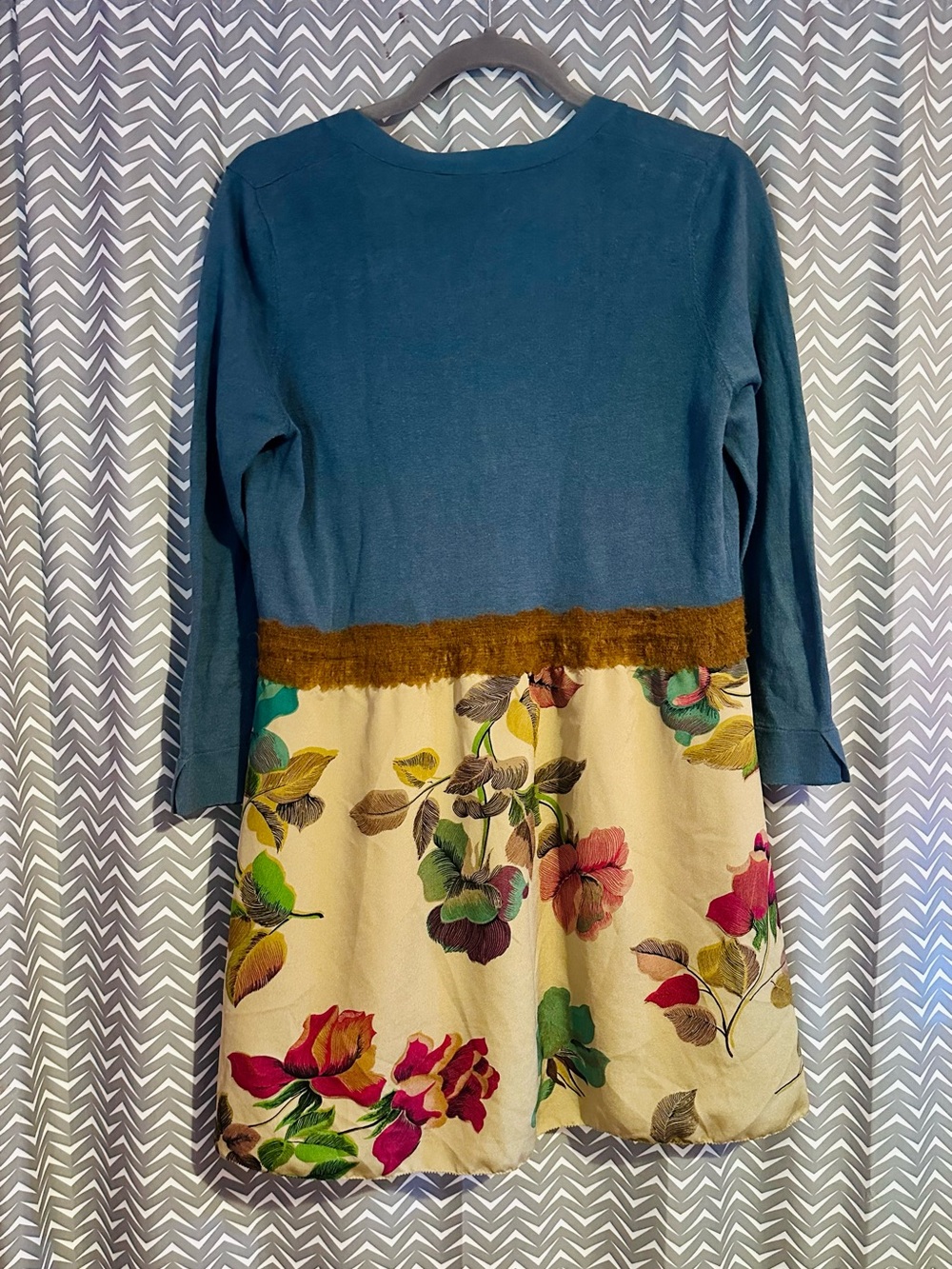 Anthropologie / Knitted & Knotted | Mixed Media Tunic Cardigan, M - Picture 5 of 8